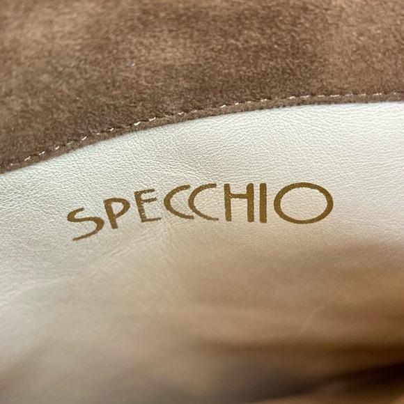 Vintage Specchio Brown Pink Suede Leather Italian Boots | Sz 9 | Slouch … - Picture 10 of 12